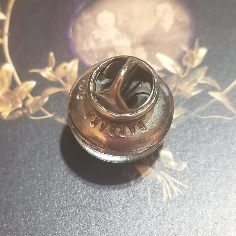 90s Barbara Bui PARIS Flower Glass Dome Pin Brooch